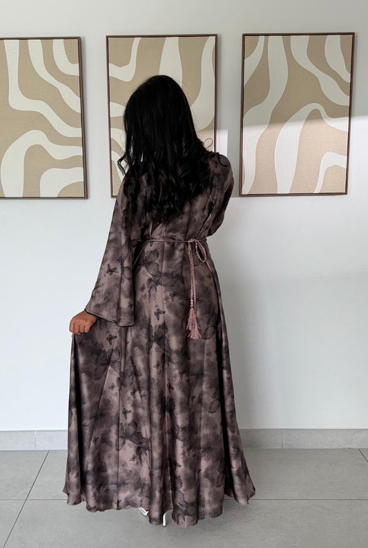 Abaya en Nida Premium Soyeux - Papillon