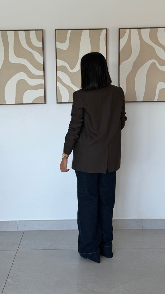 Blazer Chic à Bouton Unique