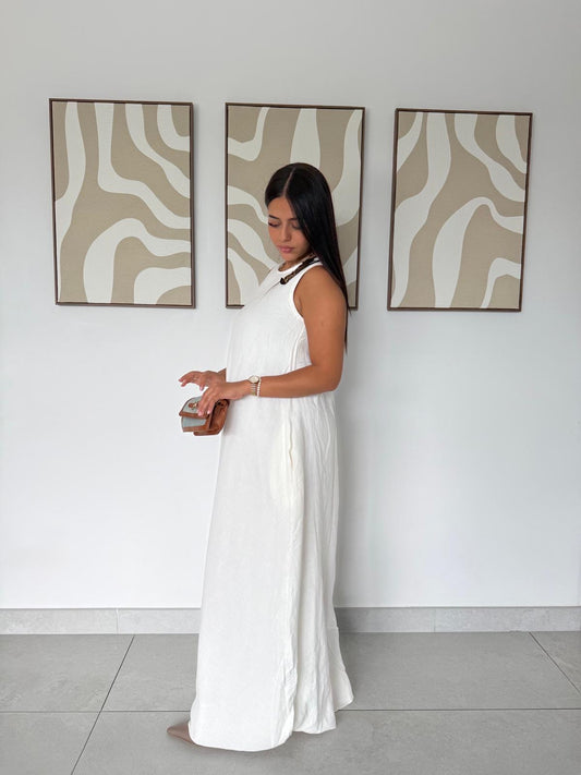 Robe Longue Ballon en double gaze de coton