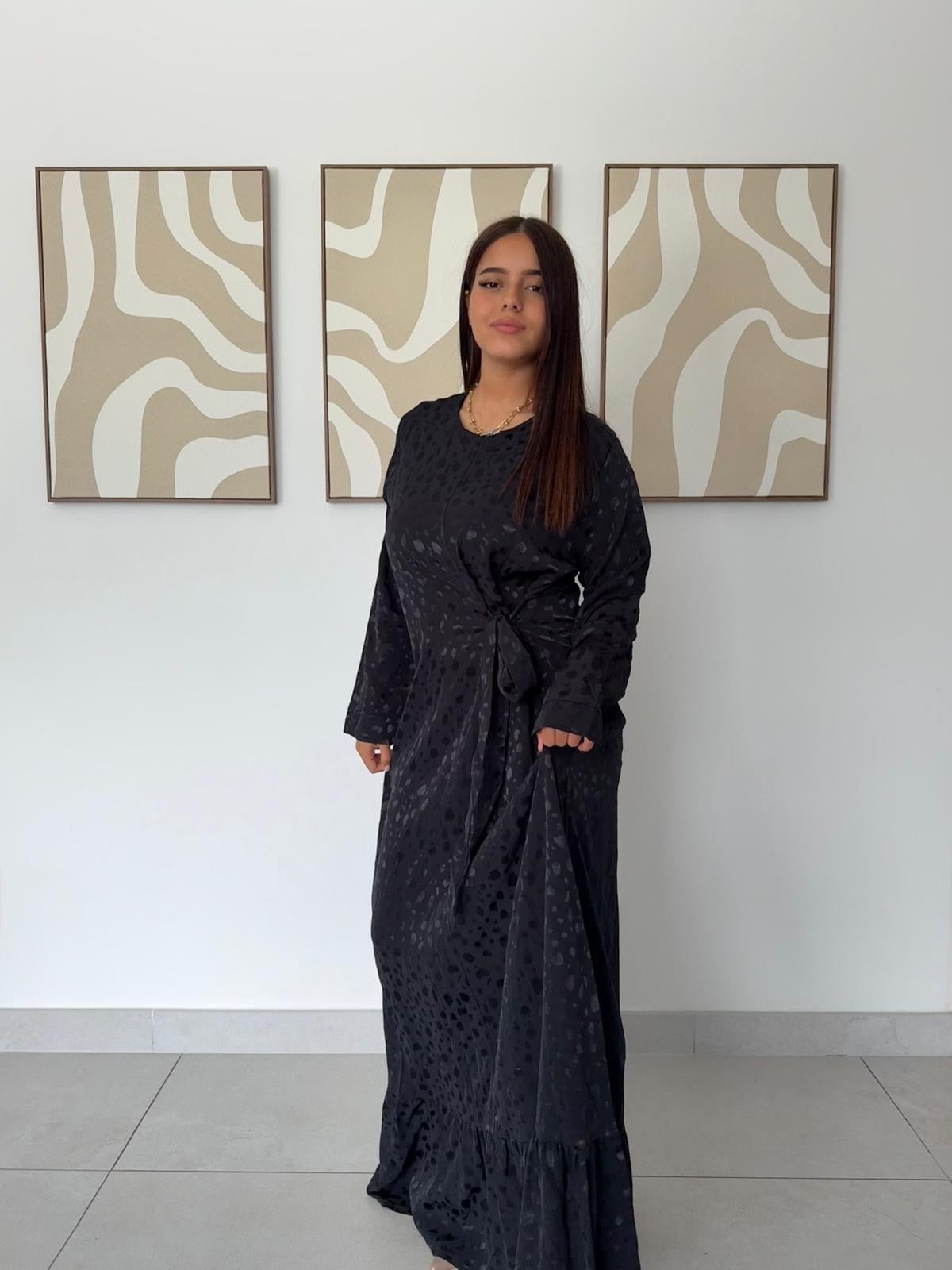 Robe Longue Jacquard en flos viscose