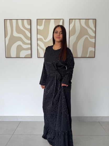 Robe Longue Jacquard en flos viscose