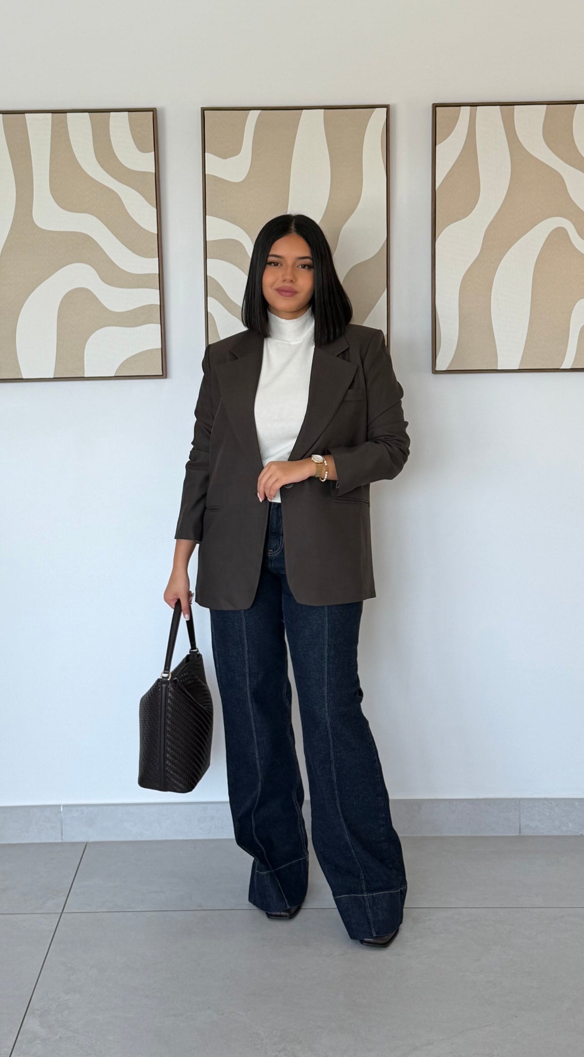 Blazer Chic à Bouton Unique