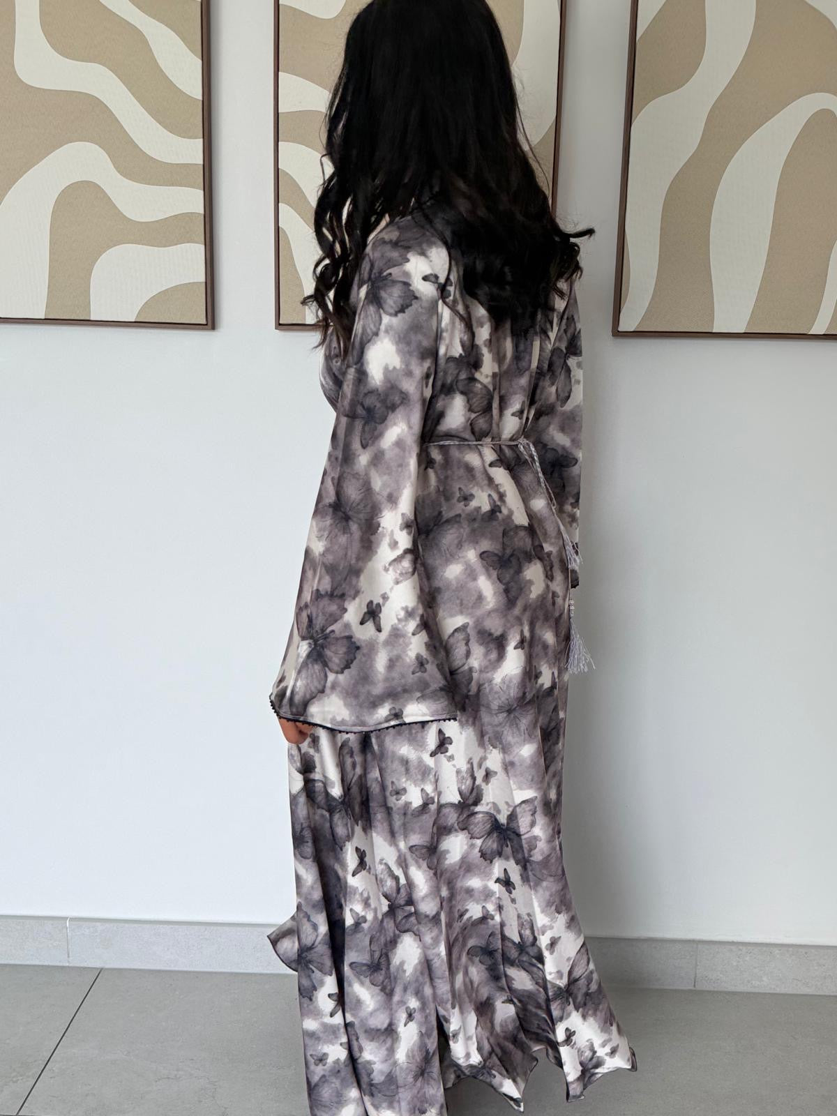Abaya en Nida Premium Soyeux - Papillon