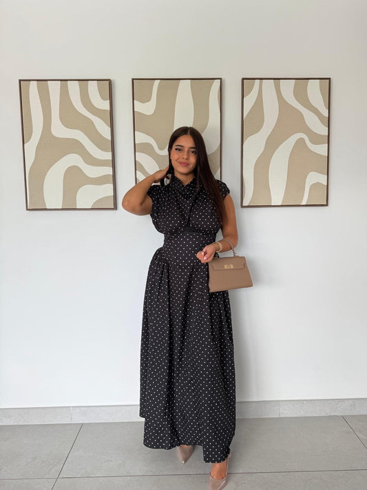 Robe longue à points