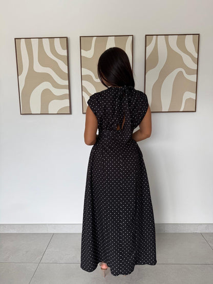 Robe longue à points
