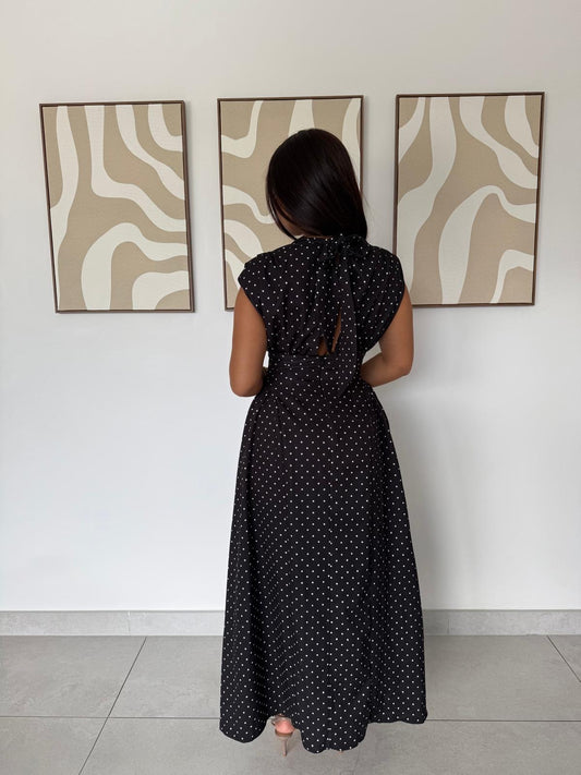 Robe longue à points