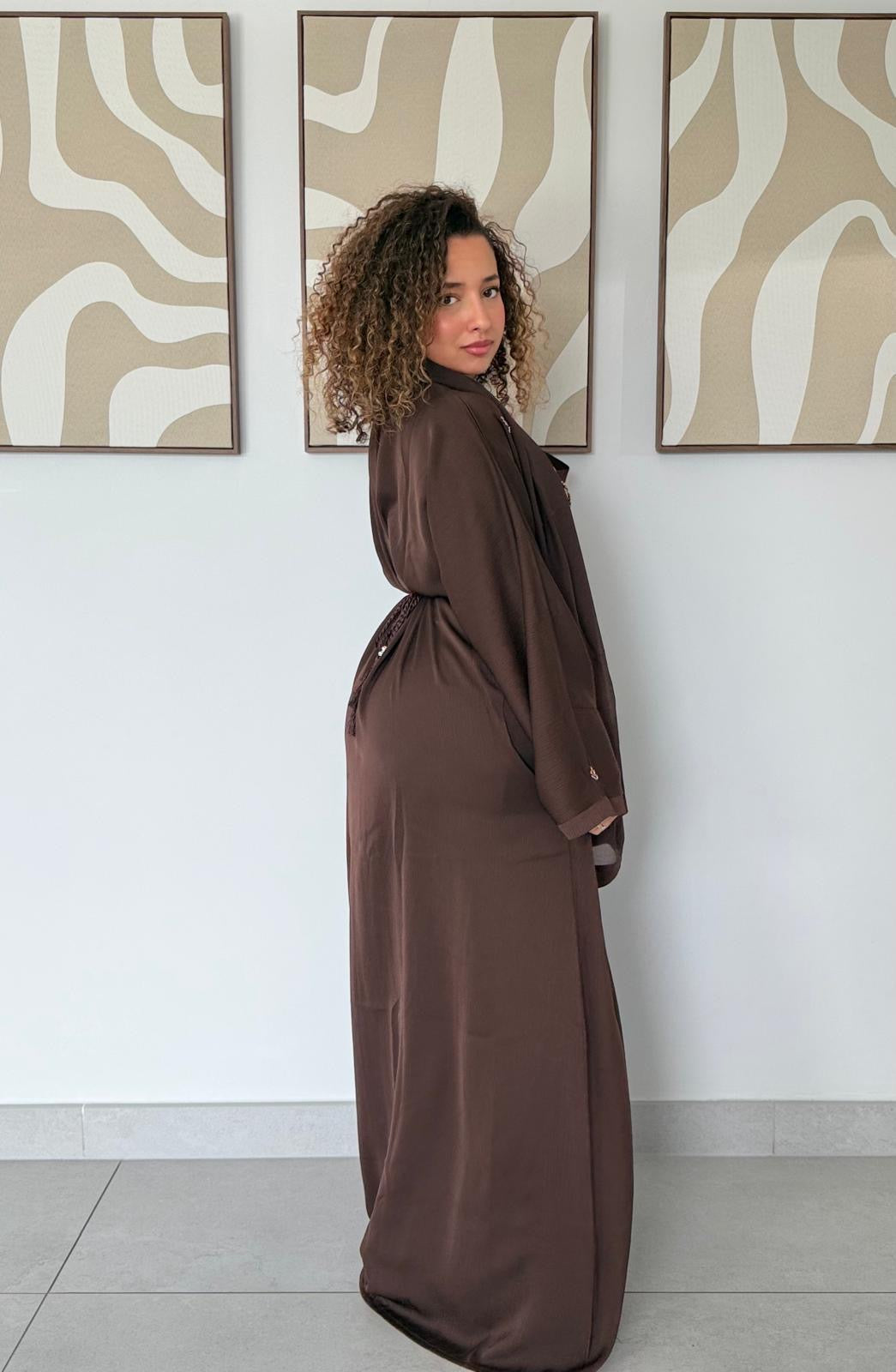 Abaya en crêpe premium gaufré