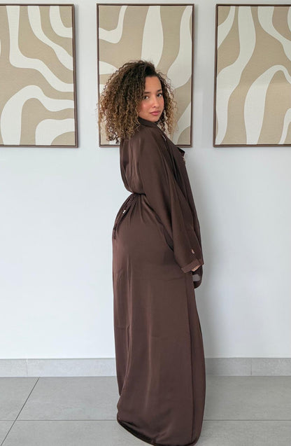 Abaya en crêpe premium gaufré