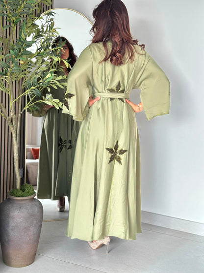 Abaya 3 pièces - Vert olive