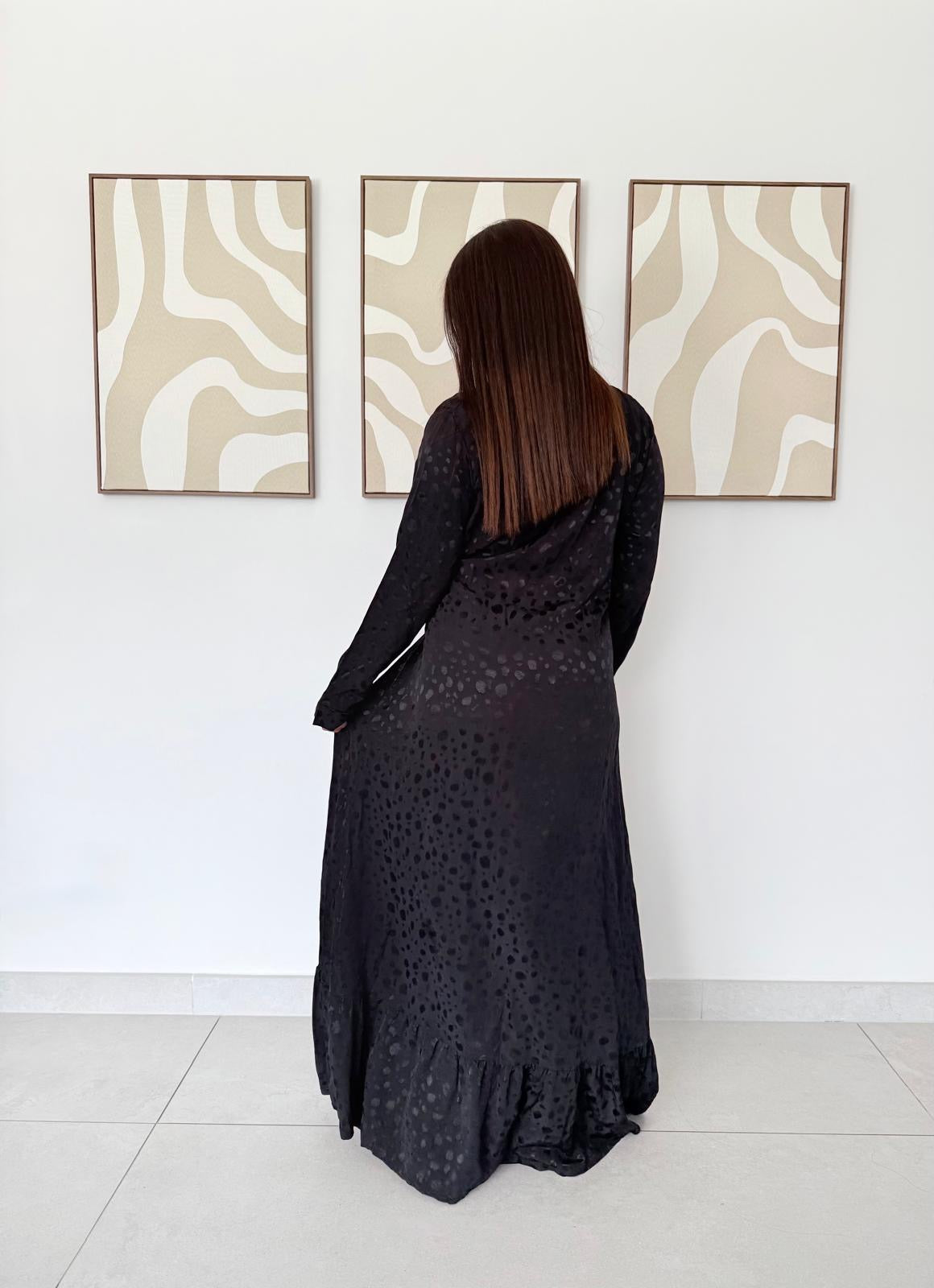 Robe Longue Jacquard en flos viscose