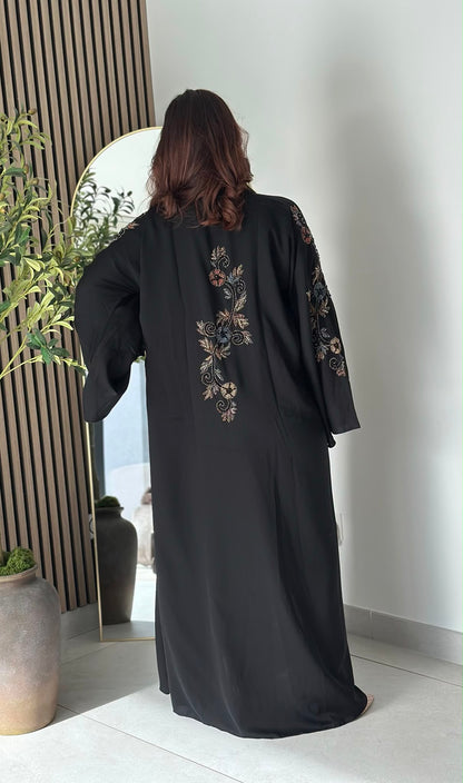 Abaya perlée - Noire