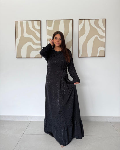 Robe Longue Jacquard en flos viscose