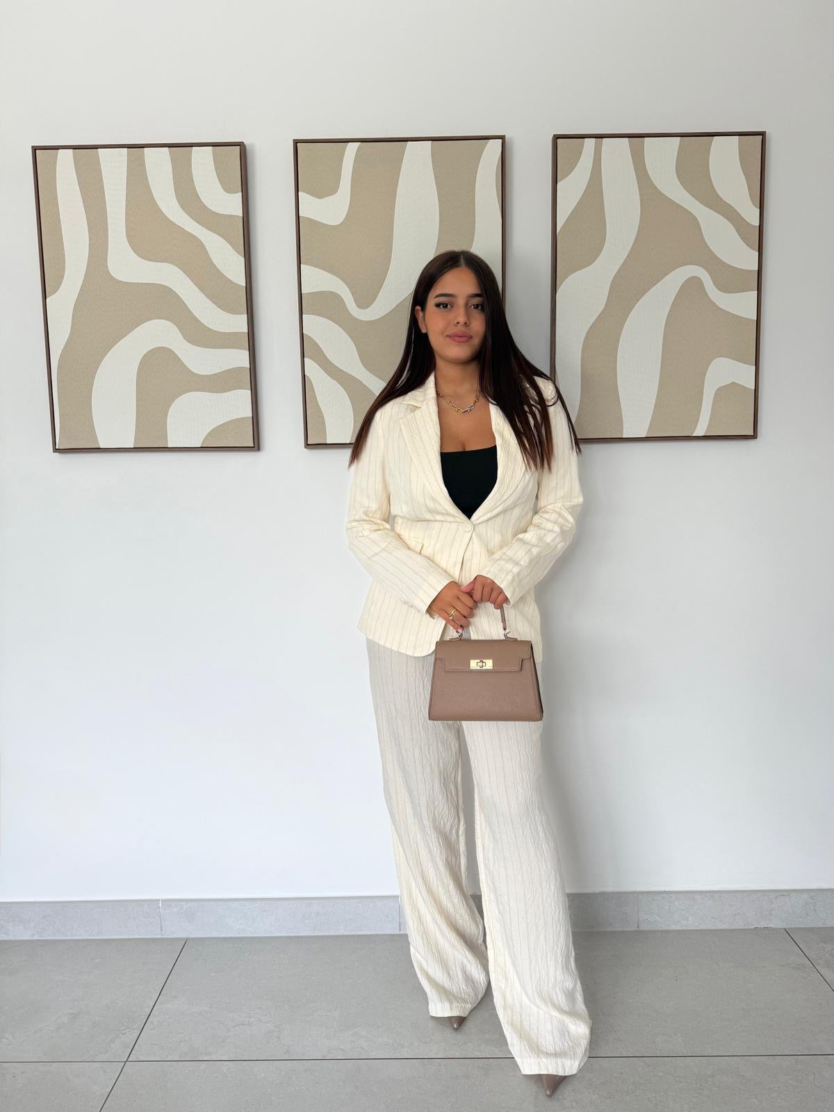 Ensemble Tailleur Rayé