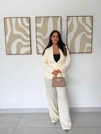 Ensemble Tailleur Rayé