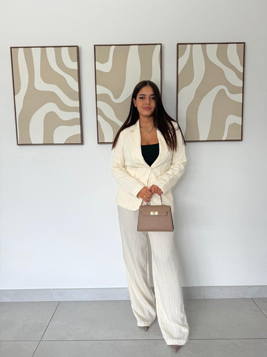Ensemble Tailleur Rayé