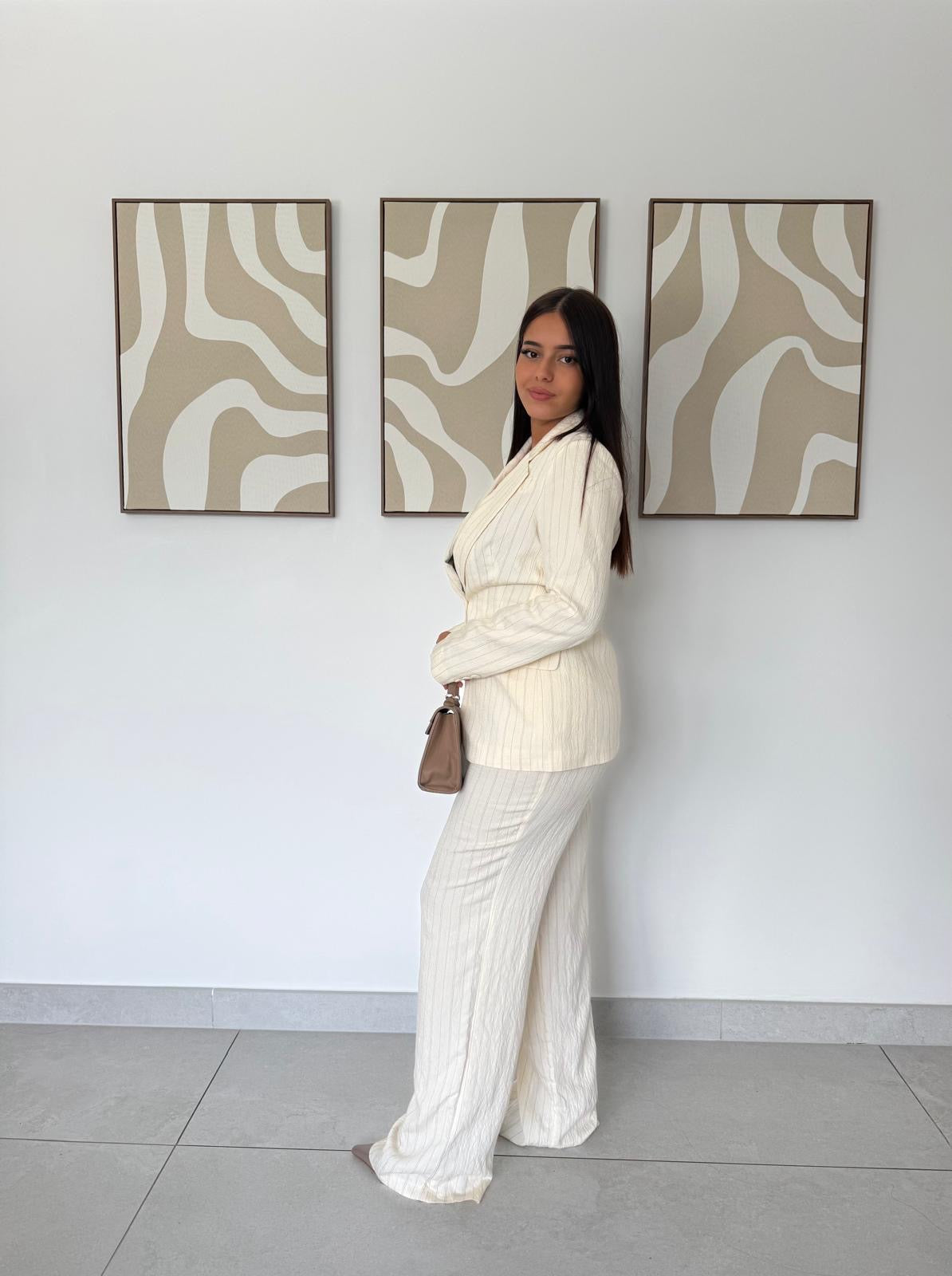 Ensemble Tailleur Rayé
