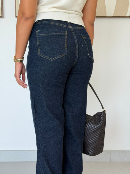 Jean Wide Leg Denim Brut