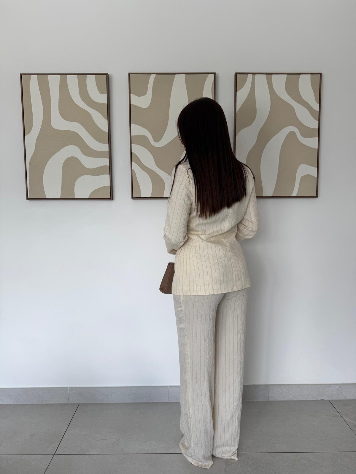 Ensemble Tailleur Rayé