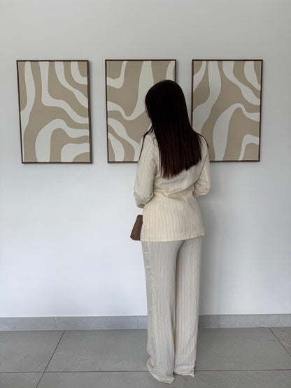 Ensemble Tailleur Rayé