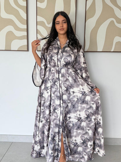 Abaya en Nida Premium Soyeux - Papillon
