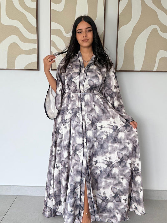 Abaya en Nida Premium Soyeux - Papillon