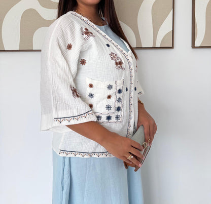 Gilet Brodé en coton