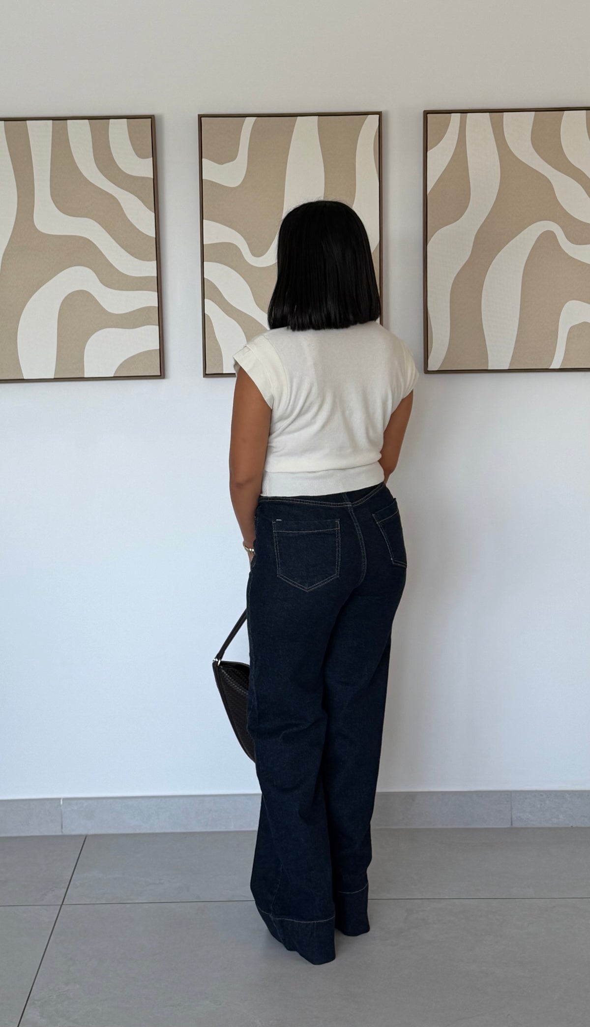 Jean Wide Leg Denim Brut
