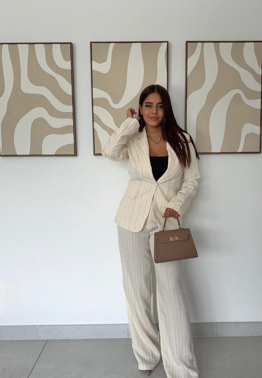 Ensemble Tailleur Rayé
