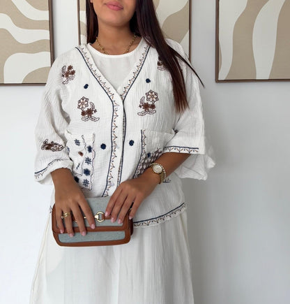 Gilet Brodé en coton