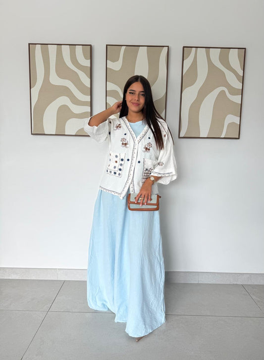 Gilet Brodé en coton