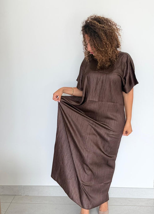 Abaya 2 Pièces en Crêpe Plissé Premium