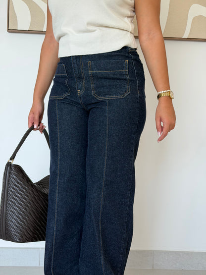 Jean Wide Leg Denim Brut