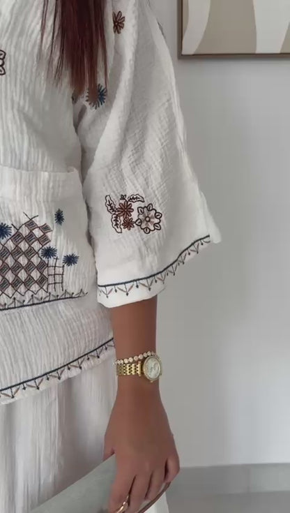 Gilet Brodé en coton
