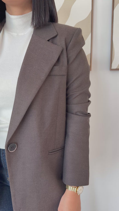 Blazer Chic à Bouton Unique